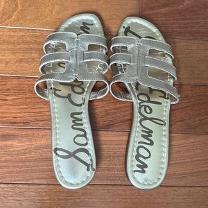 Sam Edelman slides womans size 8.5 in the color gold